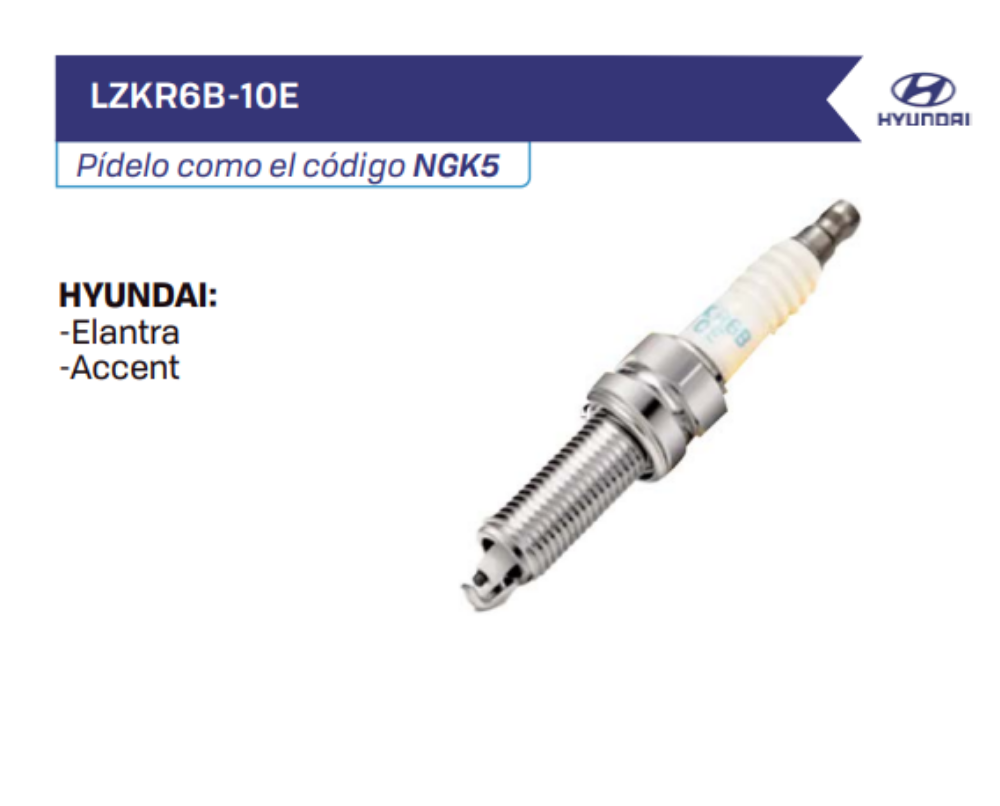 LZKR6B-10E Bujías NGK HYUNDAI